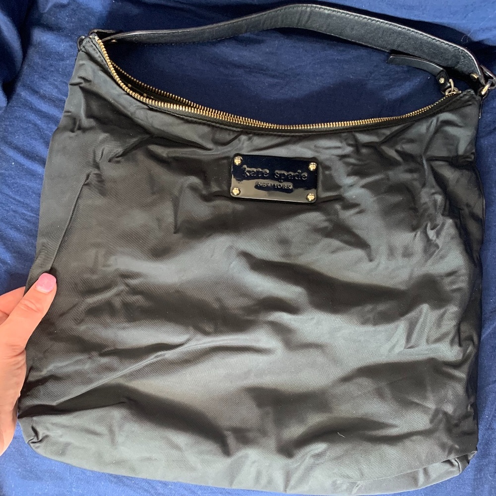 Kate Spade Black Nylon Hobo Bag